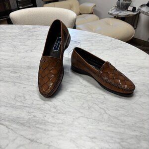 Men's Bragano Woven Loafer, Medium Brown #26-101